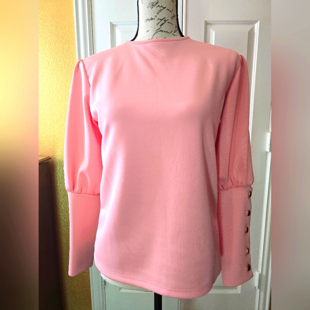 Elegant Pink Women's Top Size M